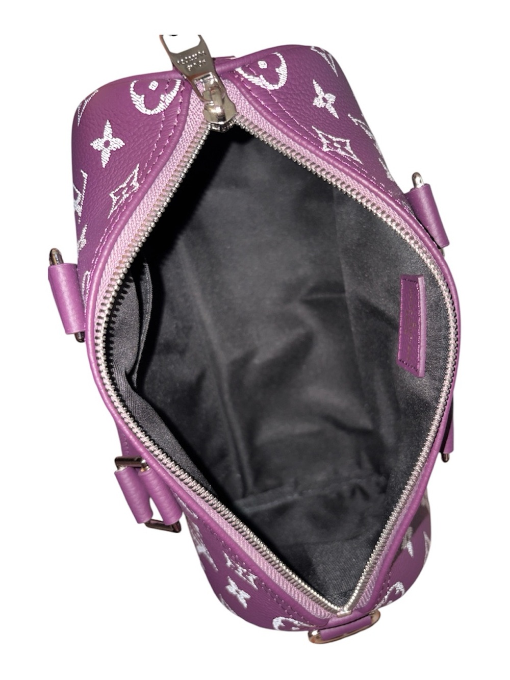 LoLo ToGo Leather Purple Monogram Satchel - Picture 4 of 5
